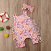 AU Boho Kids Baby Boy Girl Infant Print Romper Fringe Jumpsuit Bodysuit Clothes