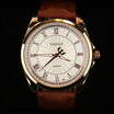 Fashion Mens Leather Military Casual Analog Quartz Wrist Watch Business Watches