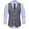 Trendy Men Business Formal Dress Vest Suit Slim Fit Casual Waistcoat Coat