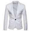 Mens Casual Suit Blazer One Botton Formal Business Coat Jacket Court Dark Lines