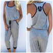New Style Women Sleeveless Jumpsuit Ladies Summer Casual Loose Playsuit