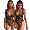 Plus Size Sexy-Lingerie Women Babydoll Nightwear G-String See-through Sleepwear