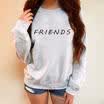 Womens FRIENDS Print Hoody Sweatshirt Ladies Casual Pullover Sweater Jumper Tops