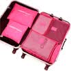 Space studio large travel bag 6 sets of finishing bag bag package travel travel suit rose red