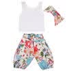 3pcs Newborn Infant Baby Girls Sleeveless Tops Floral Long Pants Clothes Outfits