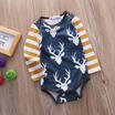UK Stock Newborn Infant Baby Boys Girls Clothes Deer Bodysuits Rompers Outfits