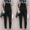 Women Denim Jeans Rompers Pants Overalls Straps Jumpsuit Rompers Black Trousers
