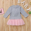 Adorable Kids Baby Girls Long Sleeve Lace Tutu Dress Tulle Skirt Outfit Clothes