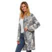 Womens Casual Cardigan Loose Sweater Camo Long Sleeve Outwear Jacket Coat Tops