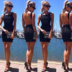Womens Sleeveless Holiday Beachwear Ladies Summer Beach Dress Sun Dress New
