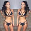Women High Waist Push-up Padded Bandage Bikini Set Swimsuit Swimwear Bathing US