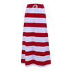 Womens Fashion Stripe Jersey Full Length Long Fold Over Loose Maxi Skirt Dress