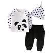 AU 3pc Newborn Infant Kids Baby Boy Clothes Panda T-shirt TopsPants Outfits Set