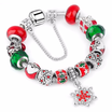 Pandora Style 2018 Snowflake Charm Bracelet For Women DIY Crystal Beads fit Bracelets & Bangles Jewelry Christmas Gift