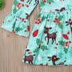 UK Xmas Skirt Kids Baby Girls Princess Party Dress Deer Cotton Tutu Dresses 1-7Y