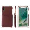 New iPhoneX Mobile Phone Case Leather Card Back Shell Huawei Mobile Phone Protective Case Brown