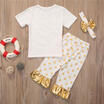 2PCS Toddler Kids Baby Girls Outfits Deer T-shirt Tops Long Pants Clothes Set