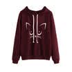 UK Womens Hoodies Hooded Sweatshirt Ladies Wide Stripes Pullover Casual Tops