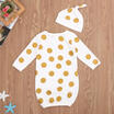 Lovely Newborn Baby Girl Boy Nightgown Pajamas Hat 2pcs Cotton Outfits Set 0-6Y