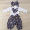 0-24M Newborn Baby Kids Girls Clothes Floral Romper TopsLong Pants Outfits Set