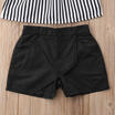 Toddler Kids Baby Girl Striped Tops Blouse Shorts Pants Summer Outfits Clothes