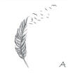 Removable Vinyl Decal Wall Birds Flying Feather Decal DIY Sticker