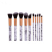 King Love Star 10 PcsSet Marble pattern Makeup brushes Soft Synthetic Professional Beauty Cosmetic Make Up Brush Tools