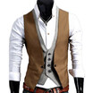 Patchwork One Button Two-Piece Vest