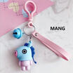 New Cute Keychain Silicone key Cap Head Cover Case Toppers Holder Keyring B1