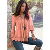 Korea Womens Silm Loose Blouse Lace Pullover Shirt Tops Lace T Shirts Chiffon