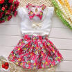 Cute Cotton Baby Kids Girls Summer Clothes Fashion Floral Dresses fit 2-7Years