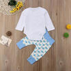 Newborn Baby Kids Boys Girl Romper Jumpsuit TopsLong Pants Outfits Clothes