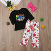 Toddler Kids Baby Girl Sweet T-shirt TopsPants Christmas Outfits Clothes 2PCS