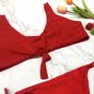 Padded Bra Bikini Set Swimsuit Women Bandage Push-up Triangle Swimwear Bathing