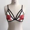 Womens Cotton Triangle Bralette Bustier Crop Top Bra With Stretc Elastic Straps
