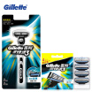 Genuine Gillette Mach 3 Razors Suit 1 Holder With 1 Blade 4 Blades Shaving Razor Blades For Men Shavors Face Care