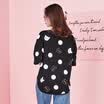 Semir Lady Cute Paddle Round Collar T-Shirt Top Shirt Korean Version 19017010204 Black&White S