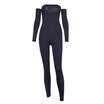 Fashion Womens Off Shoulder Solid Jumpsuit Ladies Evening Party Playsuit Romper