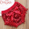 Cute Newborn Baby Girls Tops Romper Bowkont Shorts Sequins Outfits Set Clothes