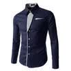 Stylish Mens Slim Fit Formal Casual Shirts Long Sleeve Business Dress Shirt Top
