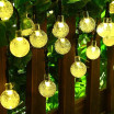 Meedasy 23ft7M 50 Warm White LED Battery Operated String Lights Fairy Crystal Ball Decor Lighting for Outdoor Garden Xmas