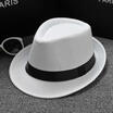 New Classic Mens Women Straw Fedora Hat Wide Brim Panama Hat Summer Dress Hat