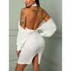 UK Sexy Womens Ladies Bandage Bodycon Evening Party Cocktail Club Midi Dress