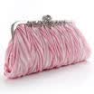 Women Lady Satin Crystal Bridal Handbag Clutch Party Wedding Purse Evening Bag