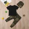 3Pcs Toddler Infant Kid Baby Boy Camouflage Clothes T-shirt TopsPant Outfits