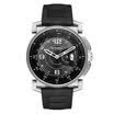 DIESEL Smart Watch Silver Case Black Leather Strap Activity Tracking Notification Reminder Automatic Update Time Date Second Time Zone No Charge DZT1000