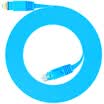 Shanze SAMZHE SZ-610BE six CAT6 class gigabit flat cable computer network jumper finished cable line blue 10 meters