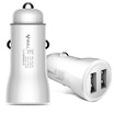 Bull Car Charger GN-U112C White 5V 24A Dual USB One-Duo Two PC Material