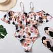 Family Matching Swimwear Mother Daughter Women Kids Floral One piece Bikini