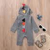 3-24M Infant Baby Girl Boy Baby Dinosaur Rainbow Romper Jumpsuit Pajamas Outfits